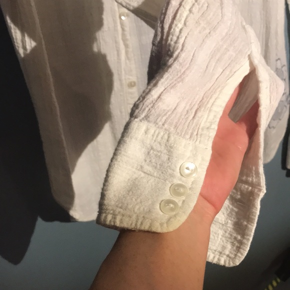 Guess Mens Long Sleeve White Button Down - Picture 6 of 16